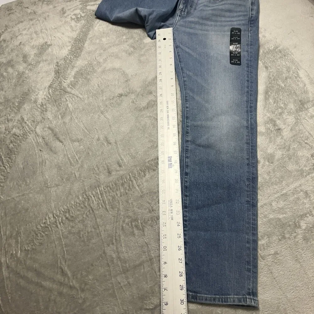 J Crew‎ Flex Jeans Mens 30x30 Light Wash Slim Signature Flex Stretch Denim AZ859